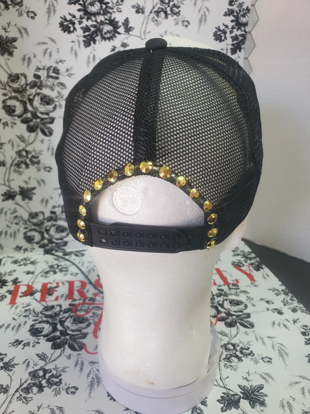 Black & White 'Salty' Embellished Trucker Hat